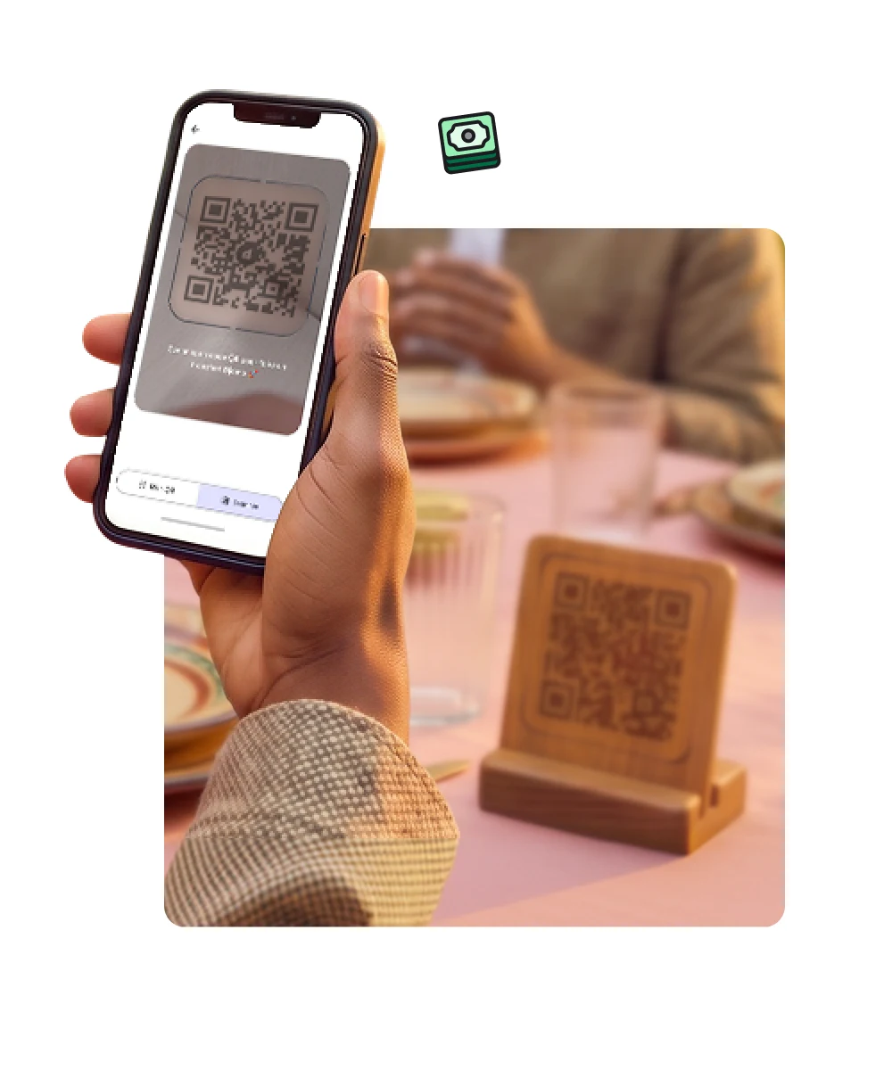 QR code Djamo scanné en boutique