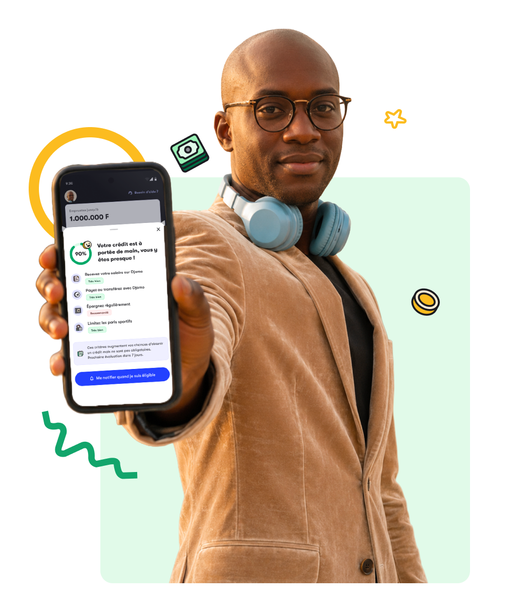 Crédit dans l'app Djamo