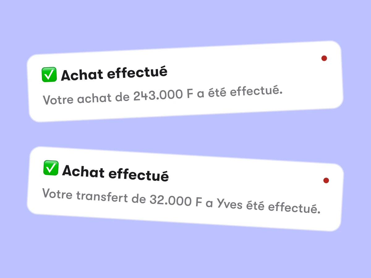 Notifications en temps réel